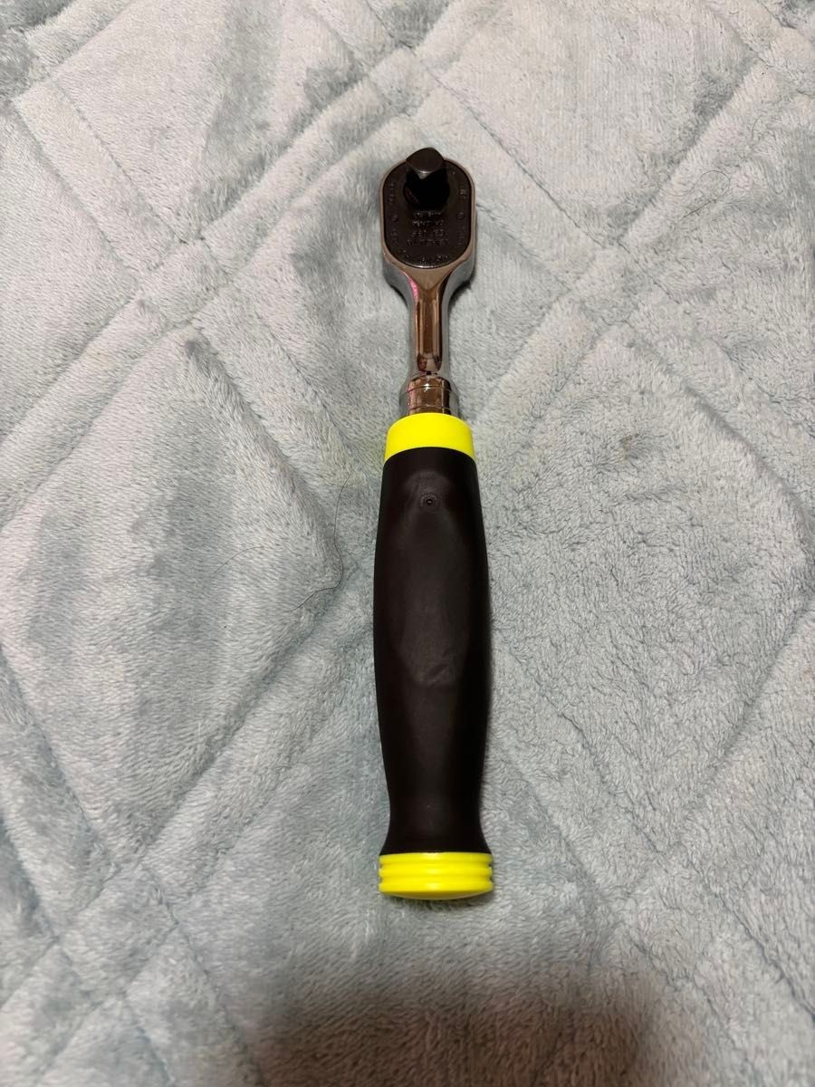 Snap-on FH100 Hi-Viz Yellow 3/8″ Drive Soft Grip Ratchet Unused From Japan Rare