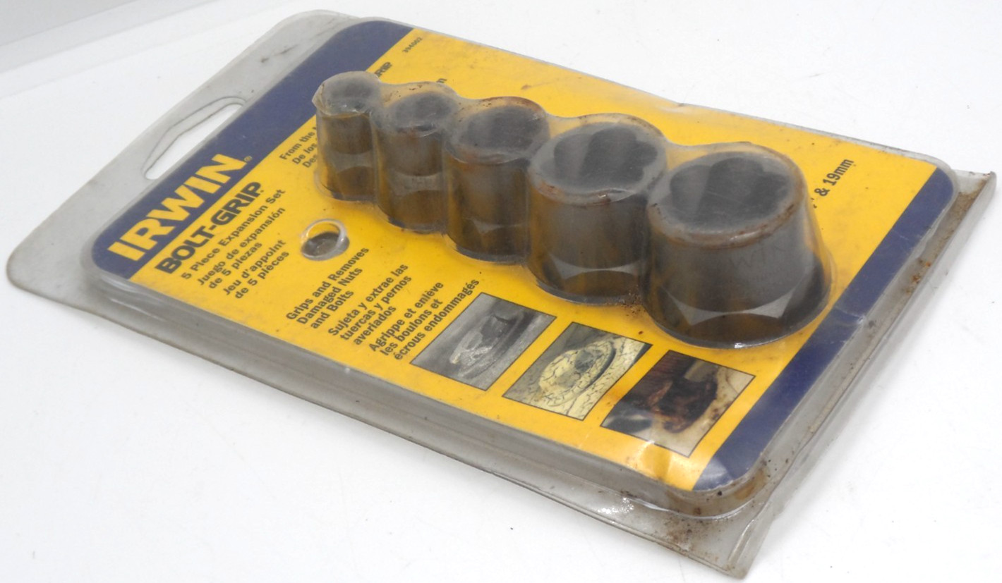 IRWIN BOLT-GRIP Expansion Damaged Bolt 5 PC Set (SAE 5/16–3/4″ Metric 8-19mm)