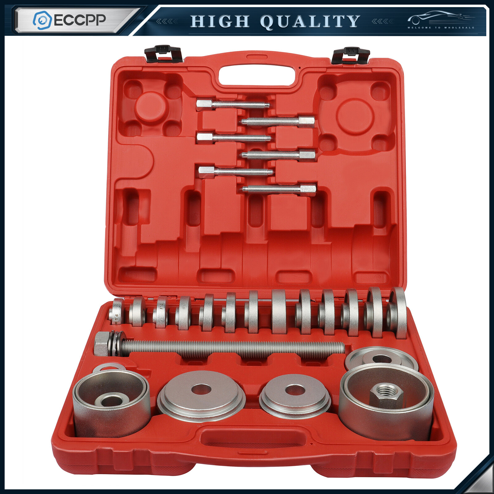 31pcs Front Wheel Drive Hub Bearing Puller Remover Install Removal Tool Kit Set
