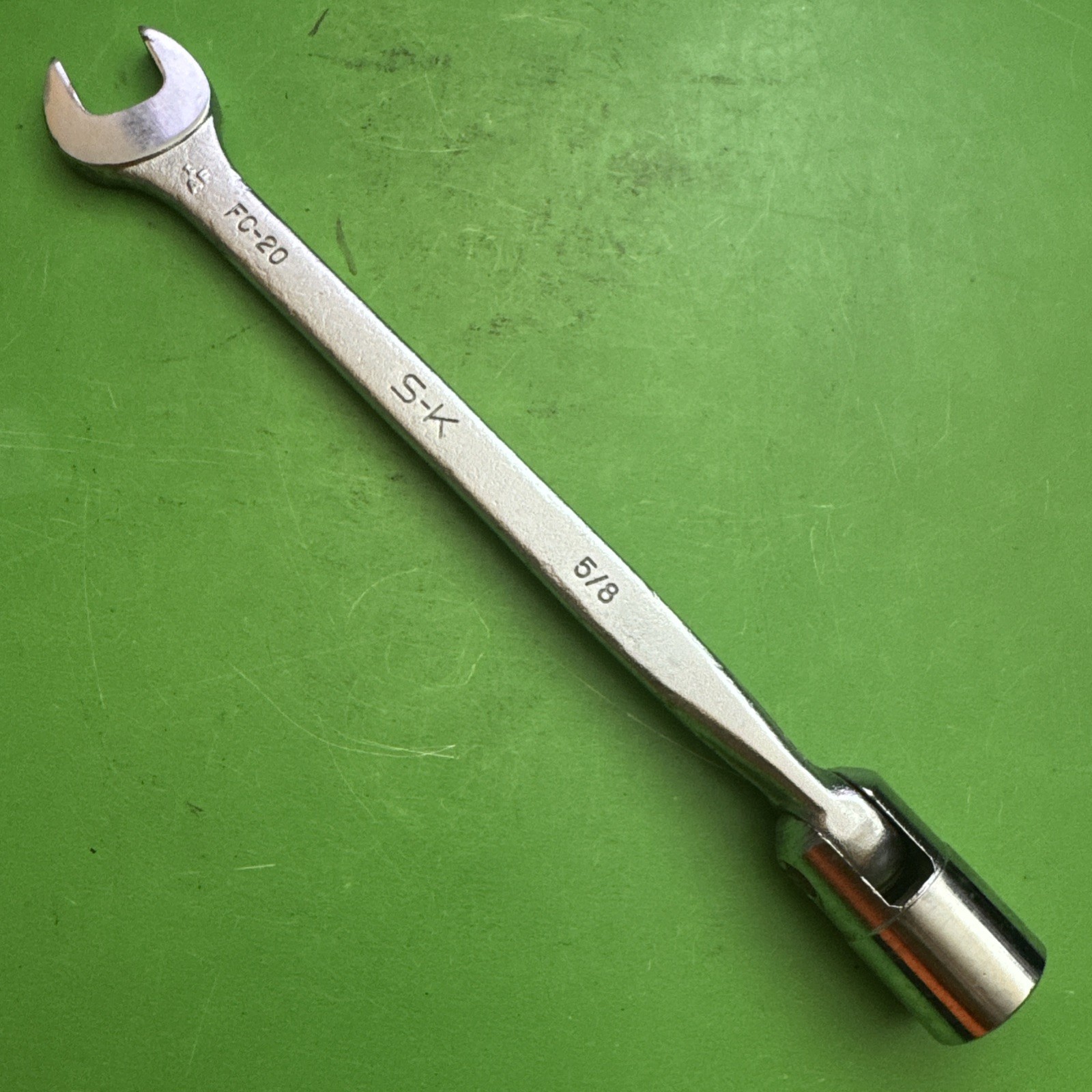 S-K USA 12 Point Flex Head Socket Open End Saltus Wrench SAE Size 5/8″ MPN FC-20