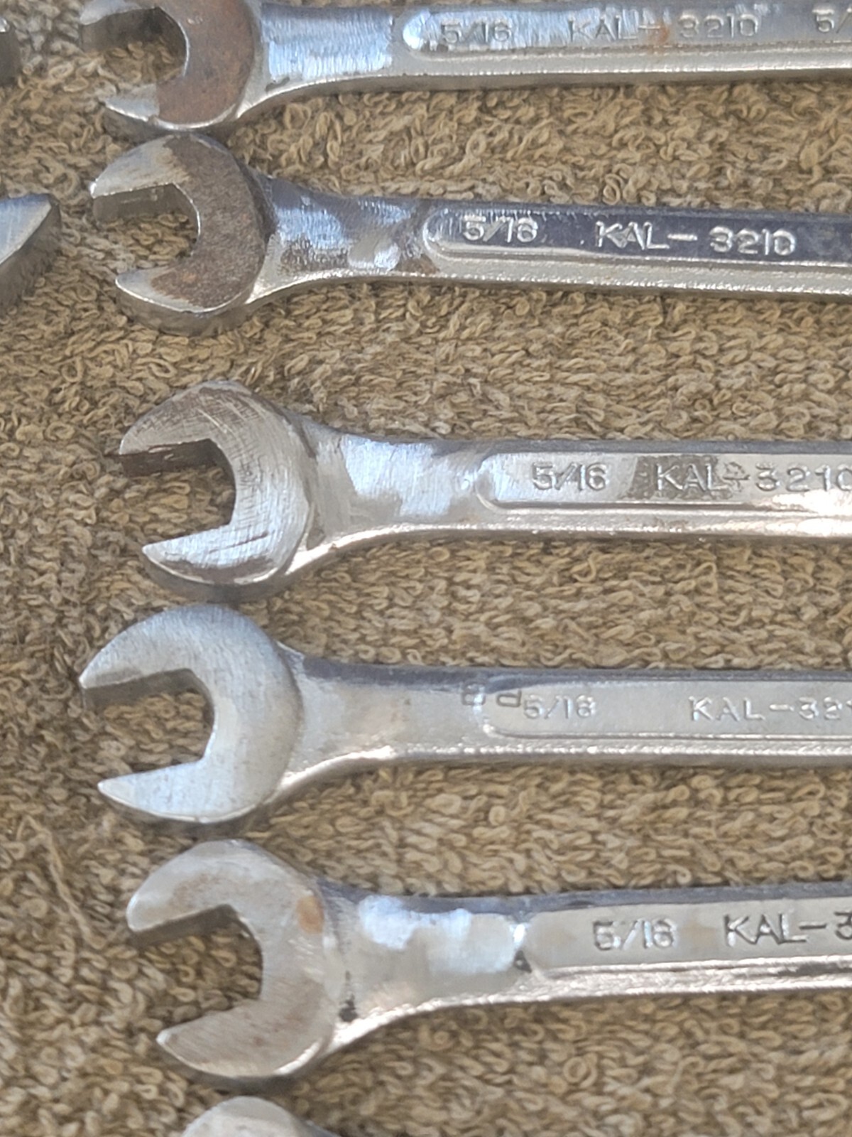 Kal Sae Combination Wrench Set 15/16 3/4 11/16 9/16 7/16 3/8 5/16 3/16 USA