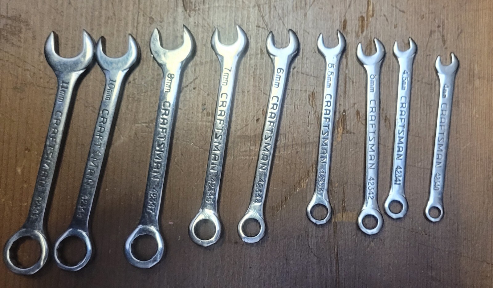 VTG/MOD CRAFTSMAN COMBO OPEN BOX MECHANICS WRENCHES 44 PIECE LOT