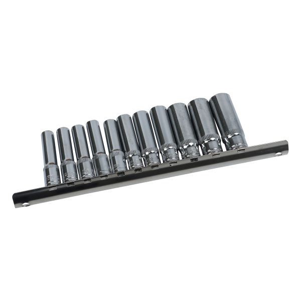US PRO 11PC 1/4″ Drive 6PT Deep Metric Socket Set 4–13mm CR-V Long Reach Hex