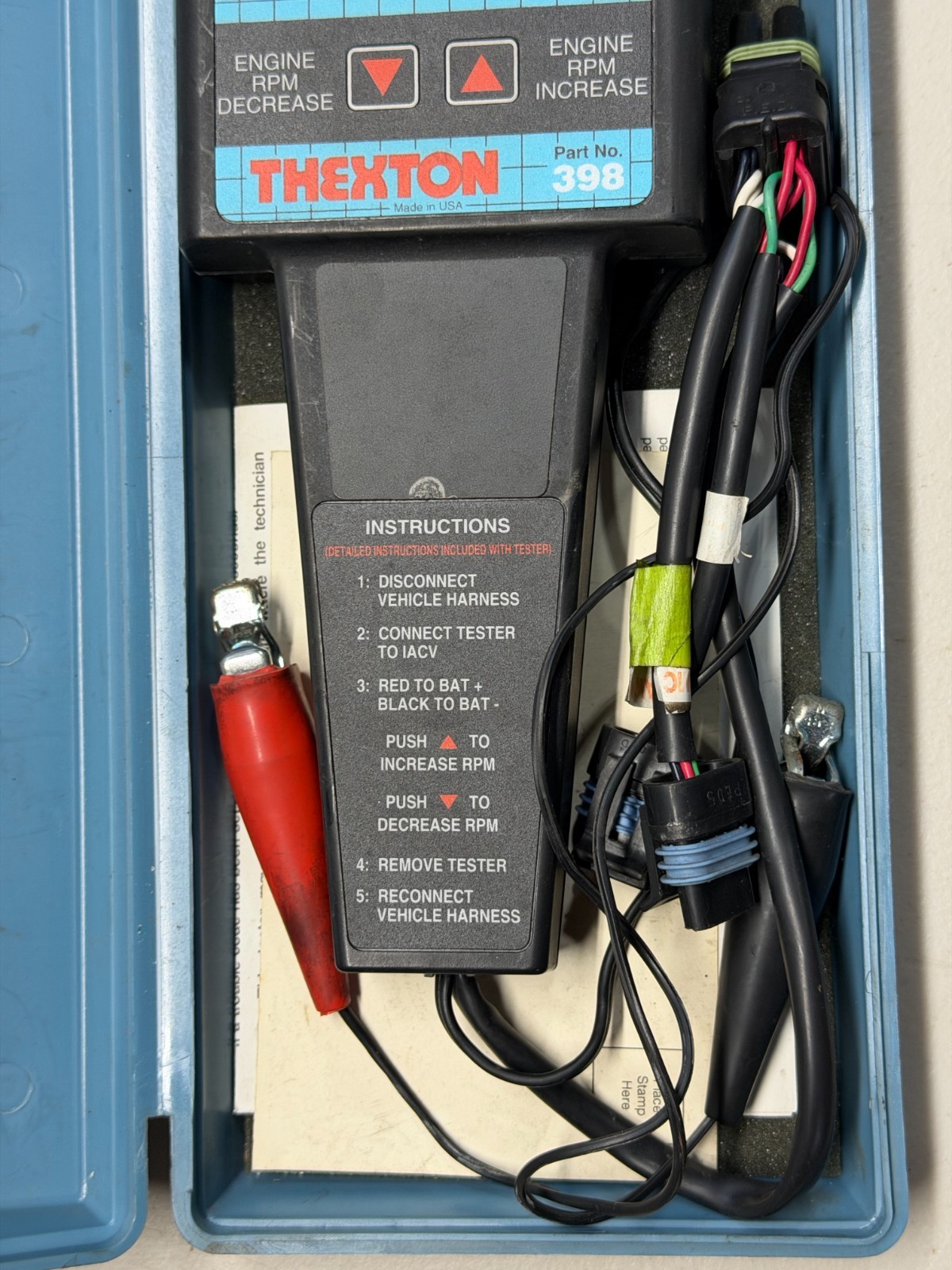 Thexton 398 IACV Motor tester GM / Chrysler Hand Tool W Accessories