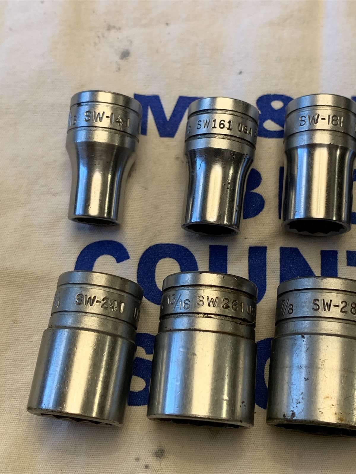 Snap-on 1/2″ Drive 10pc SAE 7/16″ to 1″ 12pt Shallow Socket Set SW Series