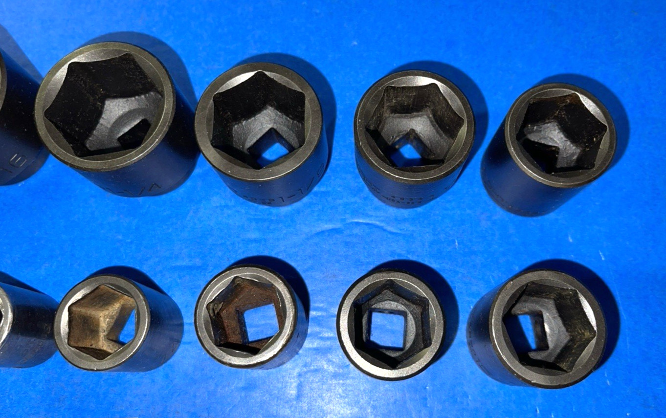 WRIGHT TOOLS 16 PIECE 1/2 DRIVE SAE. SHORT IMPACT SOCKET SET 7/16 TO 1-1/2