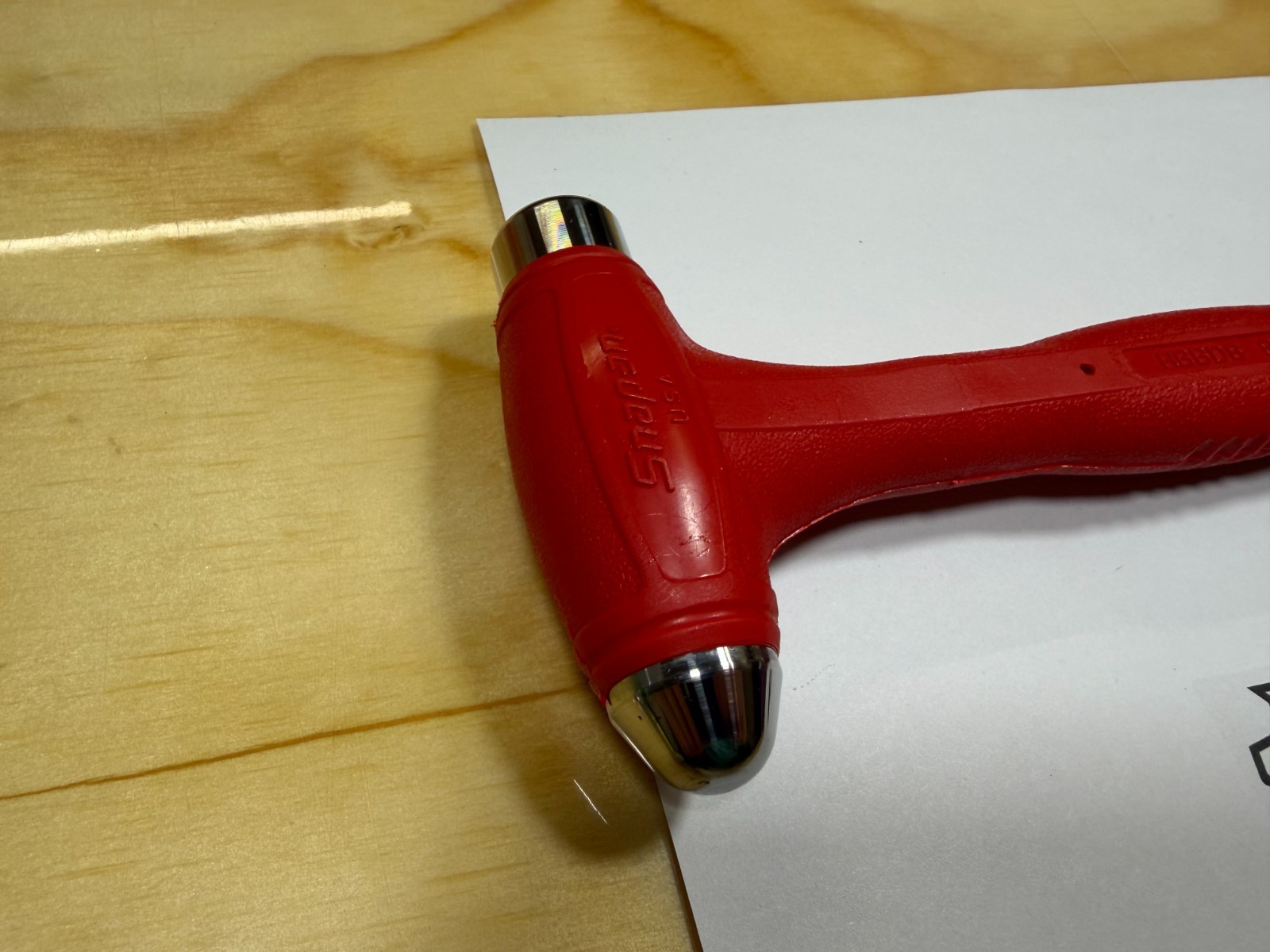 Snap-on Tools USA NEW RED 8oz / 225g Soft Grip Dead Blow Hammer HBBD8