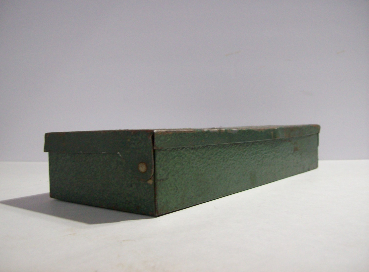 EMPTY Vintage S-K Tools Green Metal Socket Set Case Box, 11″L x 4″ W x 1.75″ T