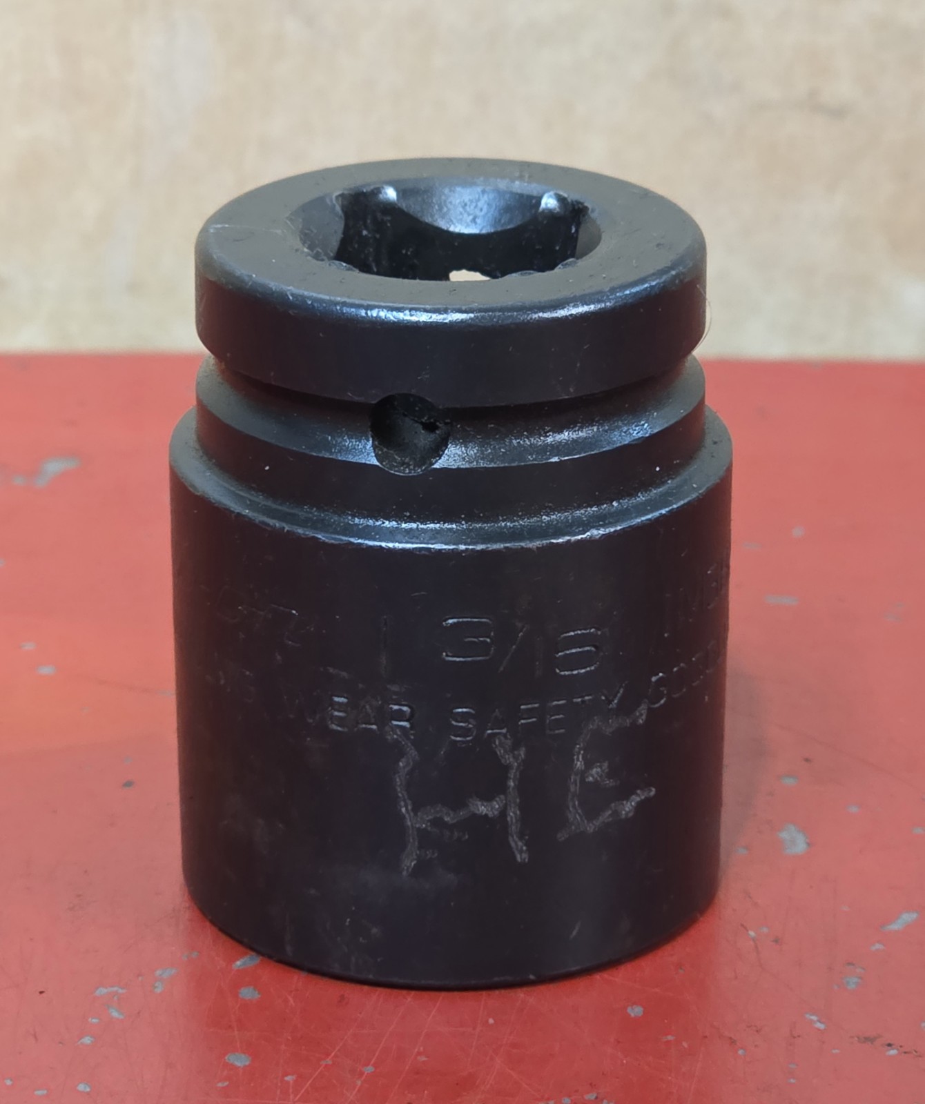 Snap-on SAE 3/4″ Drive 1-3/16″ Impact Shallow Socket 6pt IM382 Owners Marks