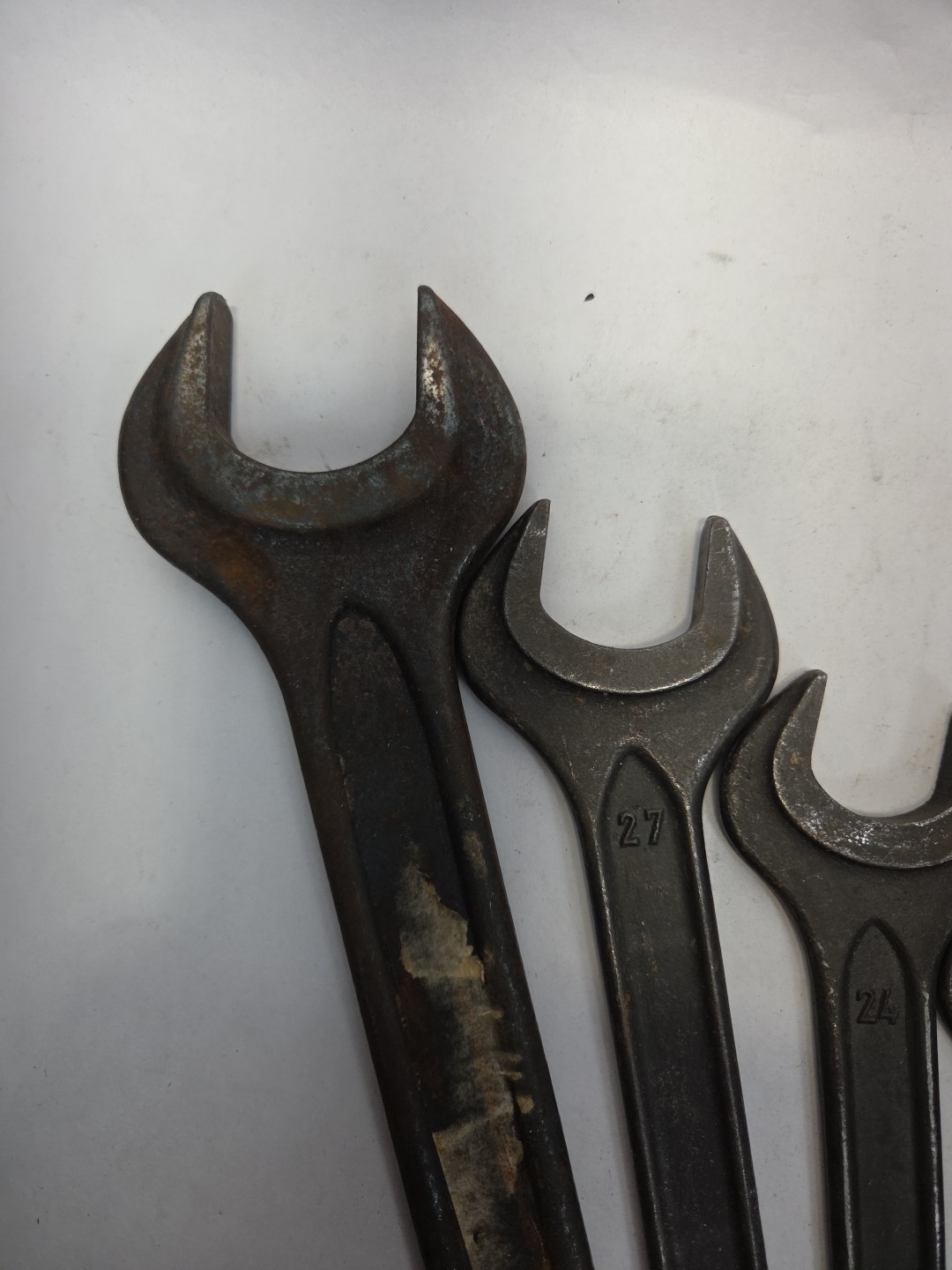 OPEN ENDED DIN894 Vintage SPANNER WRENCH Set 36,27,24,22,14,13 Used