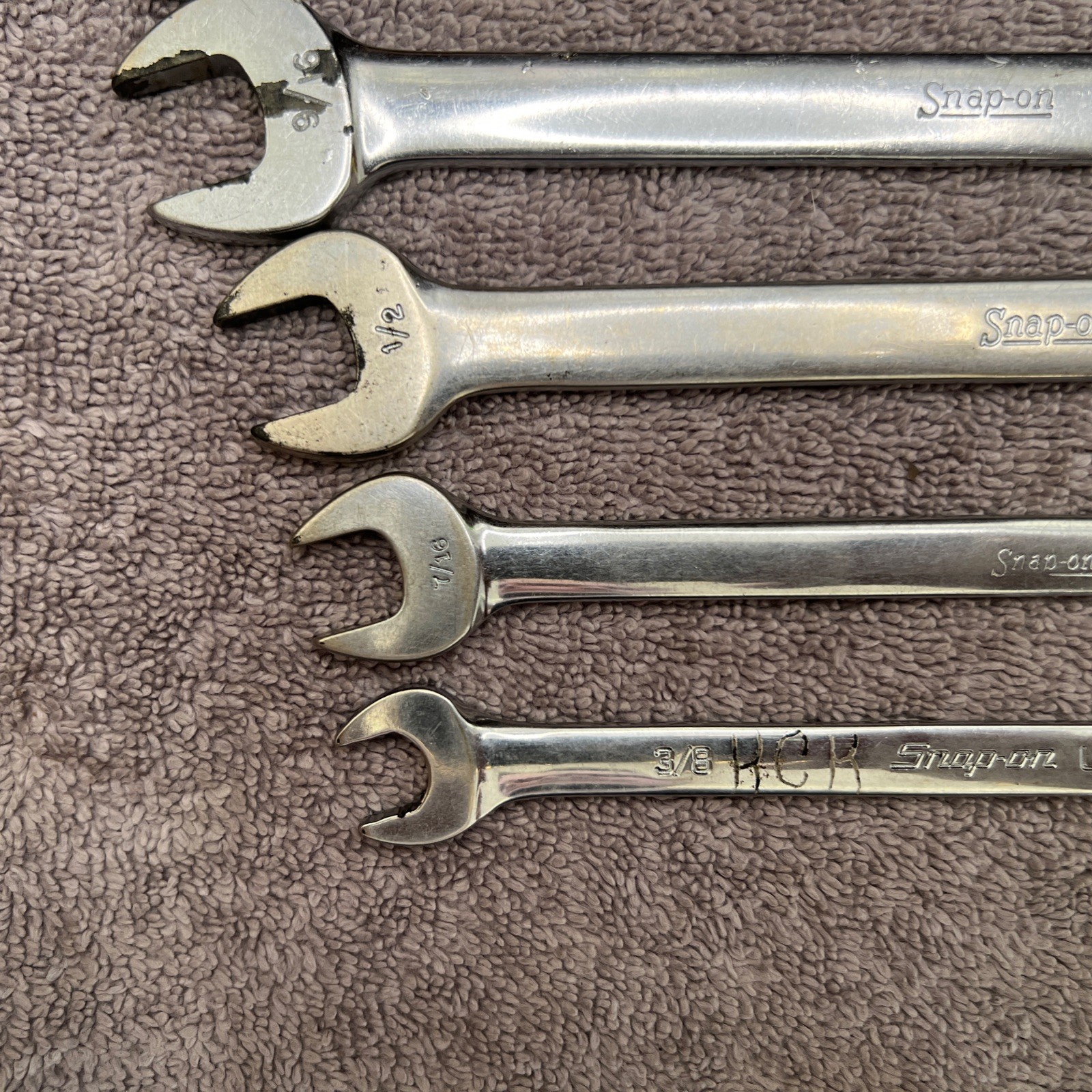 Snap-On Tools USA 7pc 3/8-3/4” (SOEX12-OEX24) Chrome Combination Wrench 12 Point