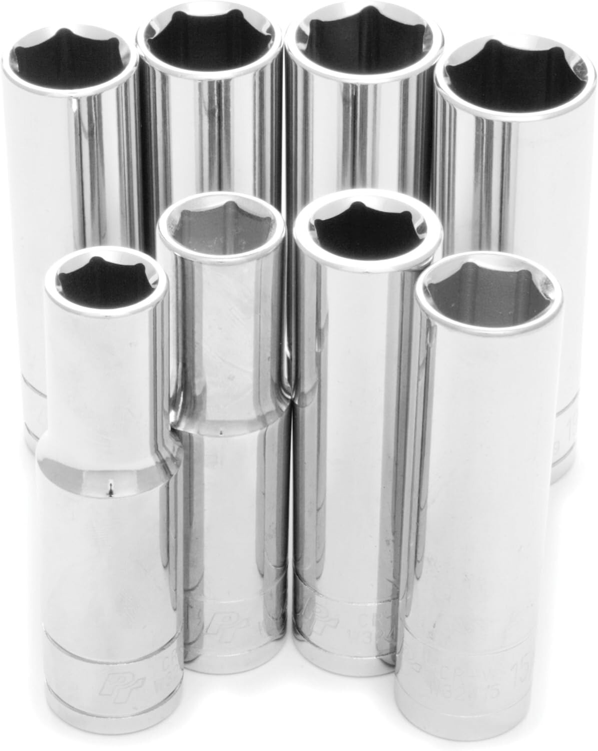 Performance Tool W32400 8-Piece 1/2-Inch Drive Metric Deep Socket Set