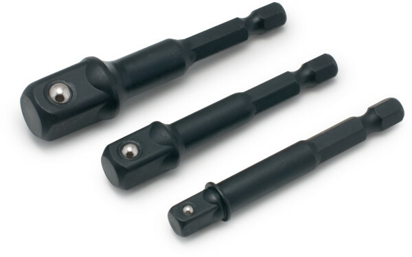 Titan 12082 3pc Impact Hex Shank to Square Drive Socket Adapter Set