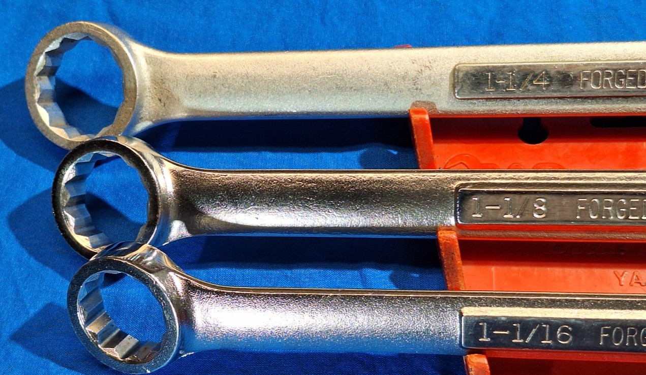 USA Craftsman 3pc SAE Large combination wrenches 1-1/4″, 1-1/8″ 1-1/16″ 44708 07