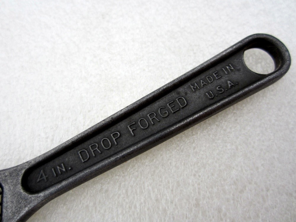 Vintage Crescent 4″ Adjustable Wrench Black Oxide Made in USA