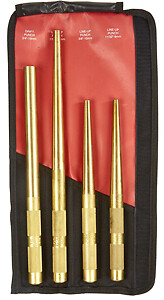 Mayhew Steel Products 61363 4 Piece Extra Long Brass Punch Set