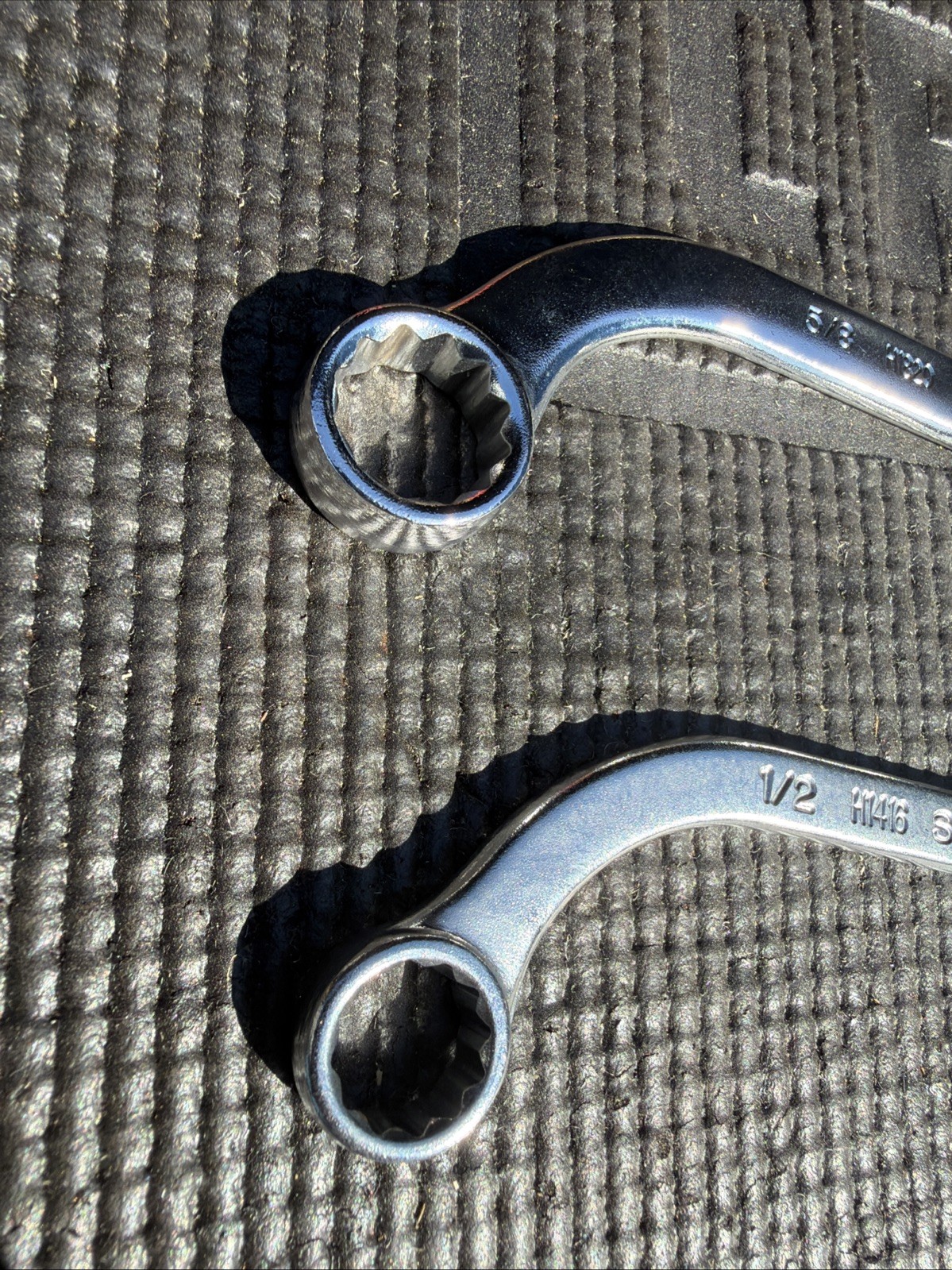 Rare SK Tools USA 2pc Obstruction Distributor Crescent Moon Wrenches H1600 H1820