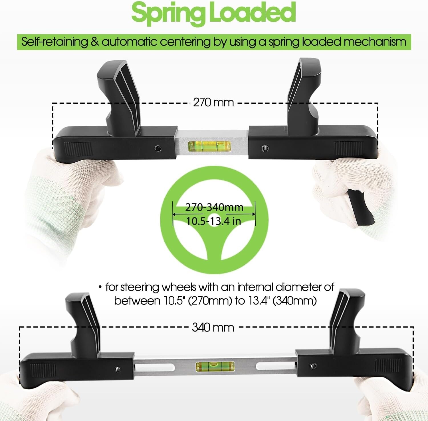 ATD-3100 Steering Wheel Level Alignment Tool -Diameter 270-340mm, Spring-Loaded