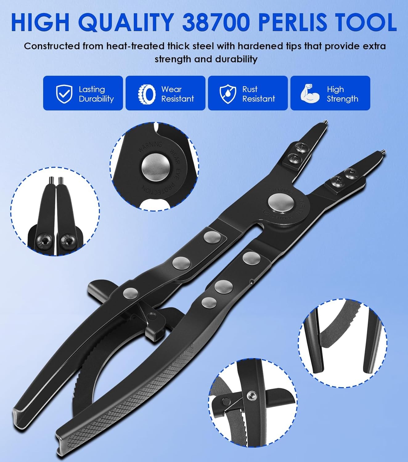Spindle Snap Ring Pliers 38700 for Ford Super Duty Pickups 2-1/2″ inside hub dia