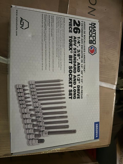 Matco Torx Bit Socket Set 1/4, 3/8 And 1/2 Drives (26 Piece Set) SBS26VA
