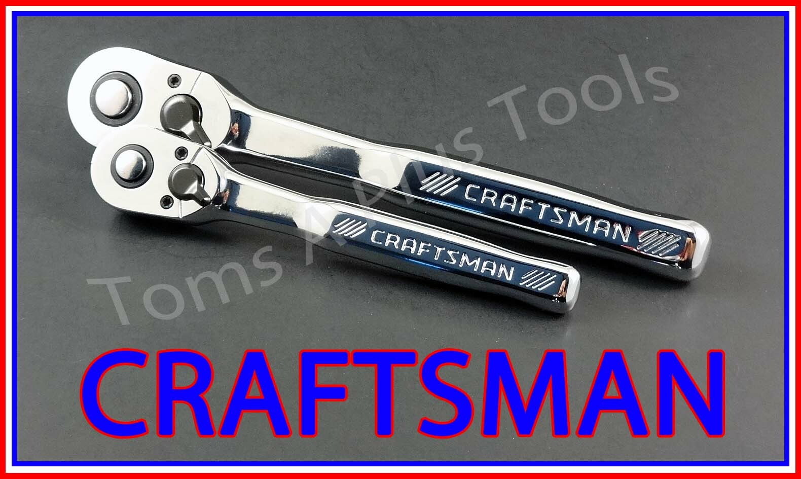 CRAFTSMAN TOOLS 2pc 1/4 3/8 FULL POLISH 72 Tooth Ratchet socket wrench set !!