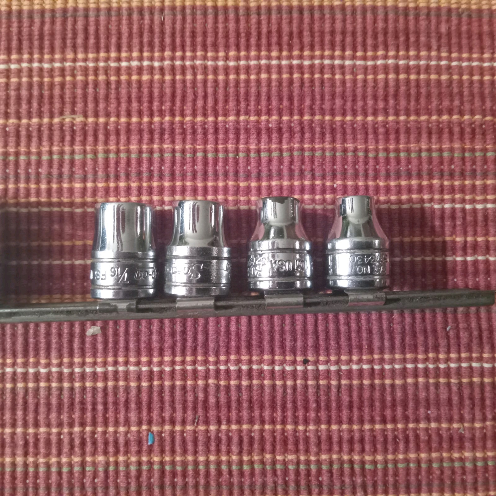 Snap On FS Series 3/8″ Drive Socket Set 6 Point 1/4″ To 7/8″ Missing 1/2″