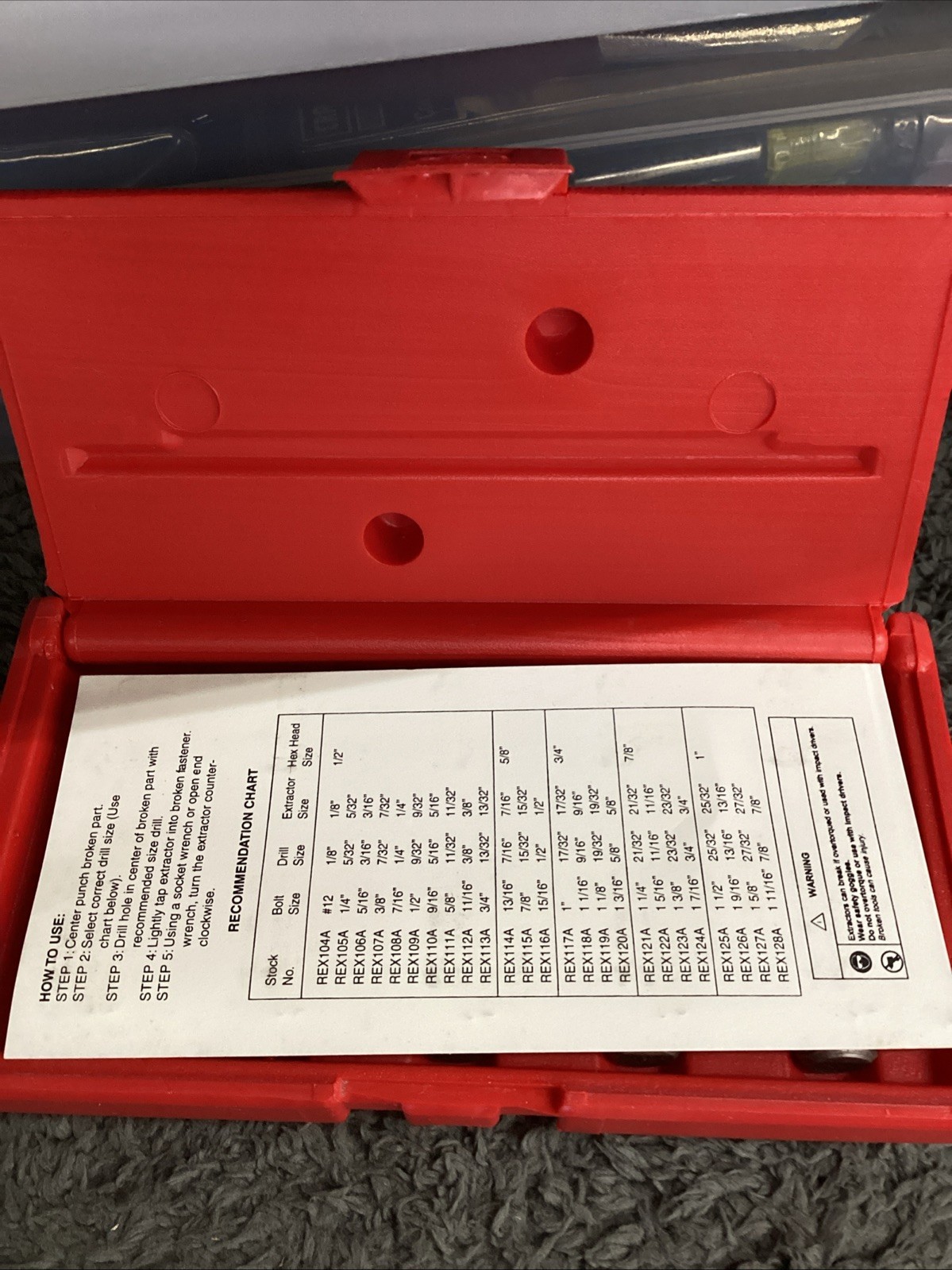 Snap On REX10A 1/8″ – 13/32″ Screw Stud Extractor Hex Head Multispline Kit Set