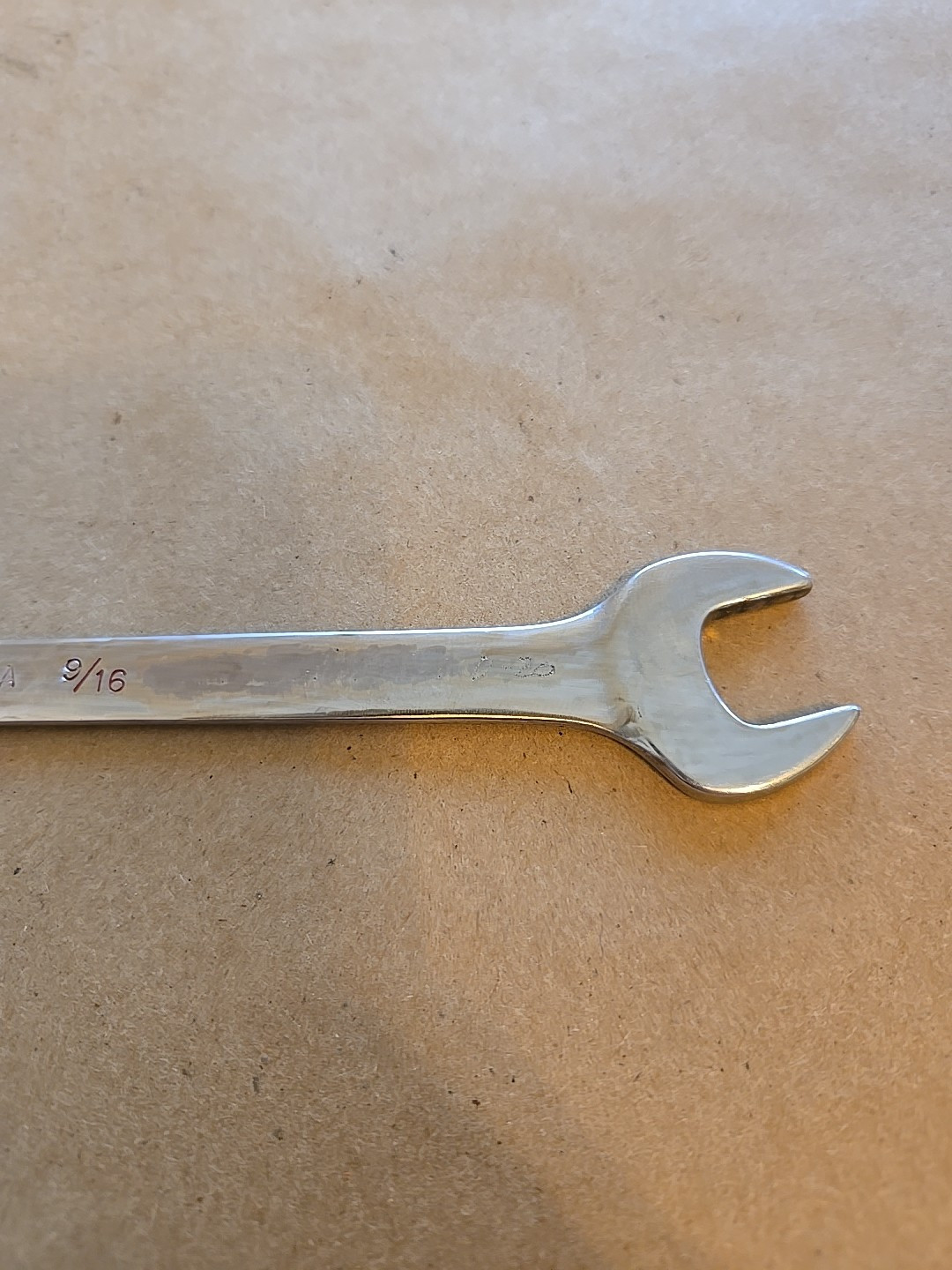 Snap On 1/2″-9/16″ SAE Chrome Low Torque Slime Line Open End Wrench LTA1618