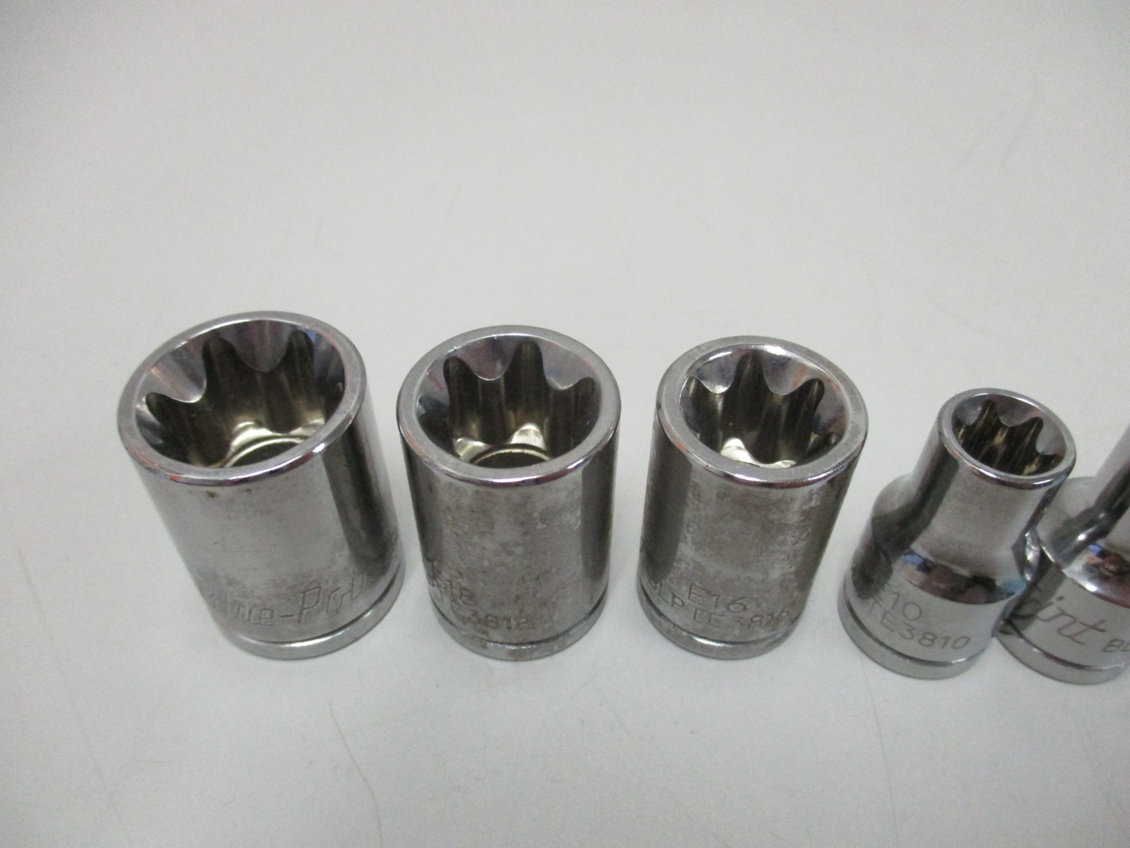 Blue-Point 9pc 3/8 Drive External Torx Socket Set E20,18,16,10,8,7,6,5,4
