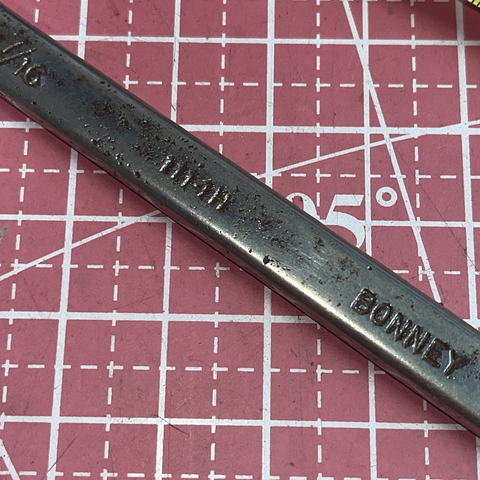 Bonney USA 1114H 7/16 In SAE 6 Point Combination Wrench Vintage 7/16”