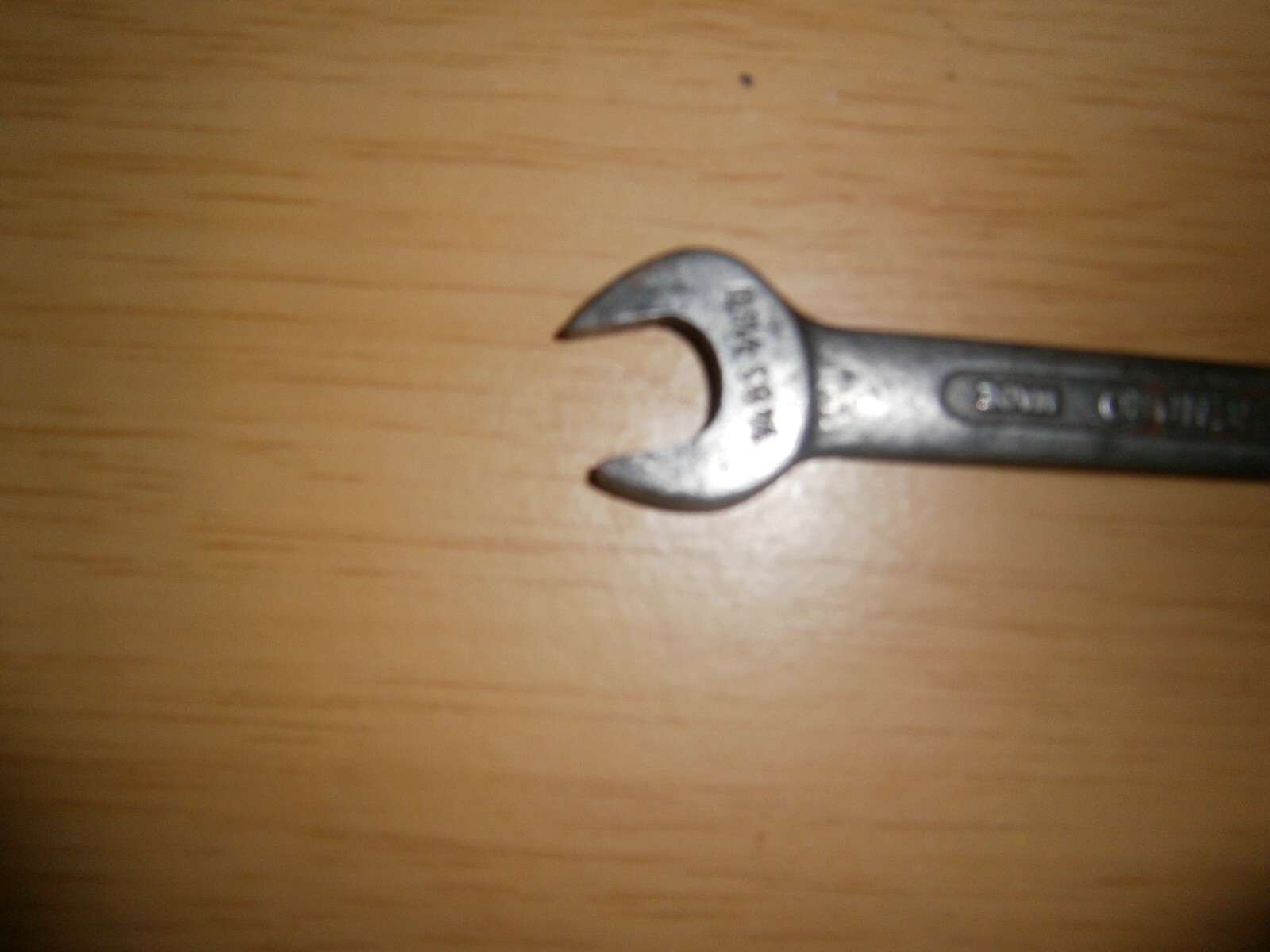 Vintage silver tone spanner. 3/16 & 1/4 BS ends.(E6b)