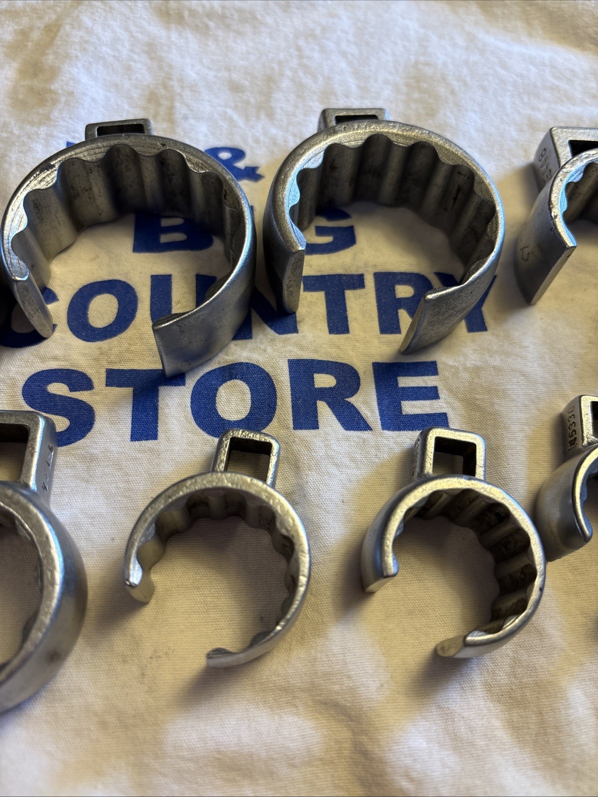 Vintage USA Loc-Rite 1/2″ Drive 12pt 9pc 15/16″ – 1-15/16″ Crowfoot Wrench Set