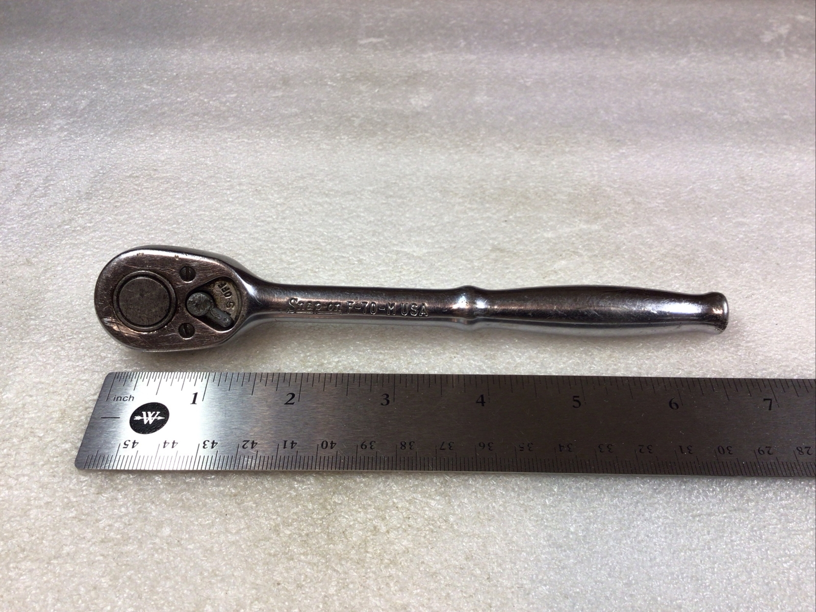 SNAP ON-#F70M – FERRET, 3/8″ DR. CHROME, RATCHET-USA-NICE-Vintage-