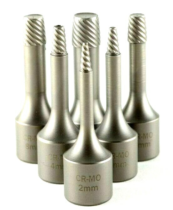 6 pc 3/8″ Drive Screw Extractor Set Remove Broken Studs Pipes Screws Fitting Kit