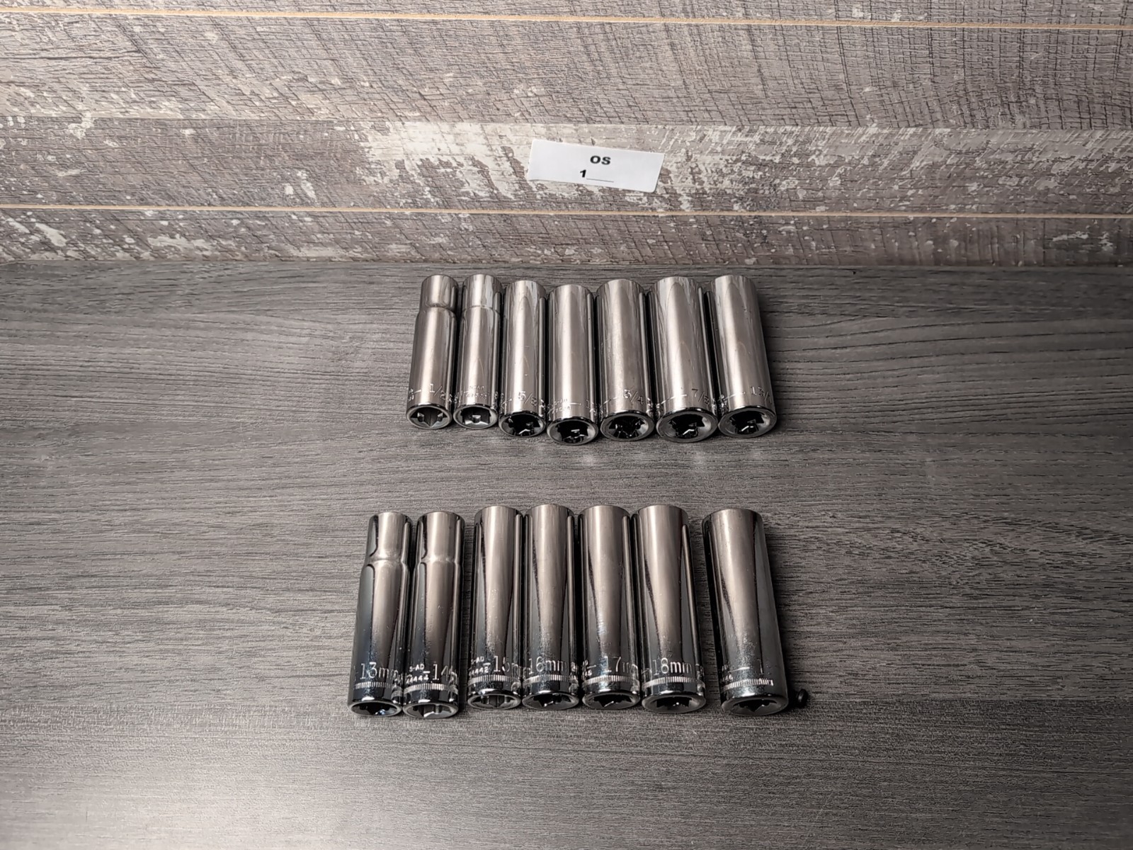 Craftsman SAE/Metric 1/2″ Dr. 12pt Deep 1/2-13/16 «, 13-19 MM. Not USA 14pc