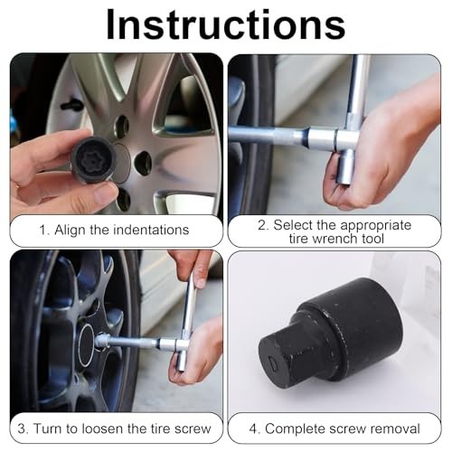 Anti-Theft Wheel Locking Nut Removal Tool – Special Steel Lug Nut Key & Socket R