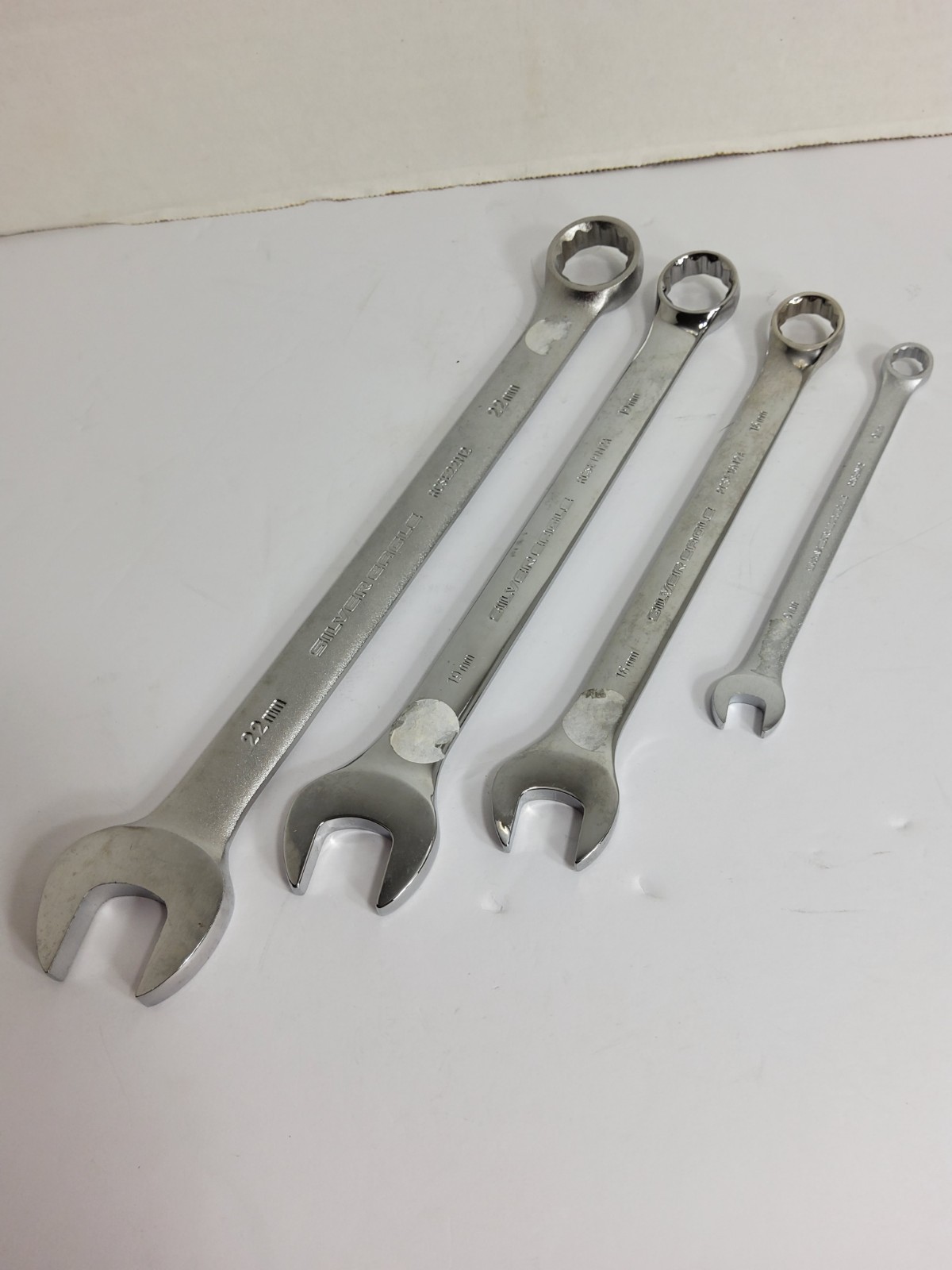 4 Matco Silver Eagle Combination Wrenches 22mm, 19mm, 16mm, 9mm
