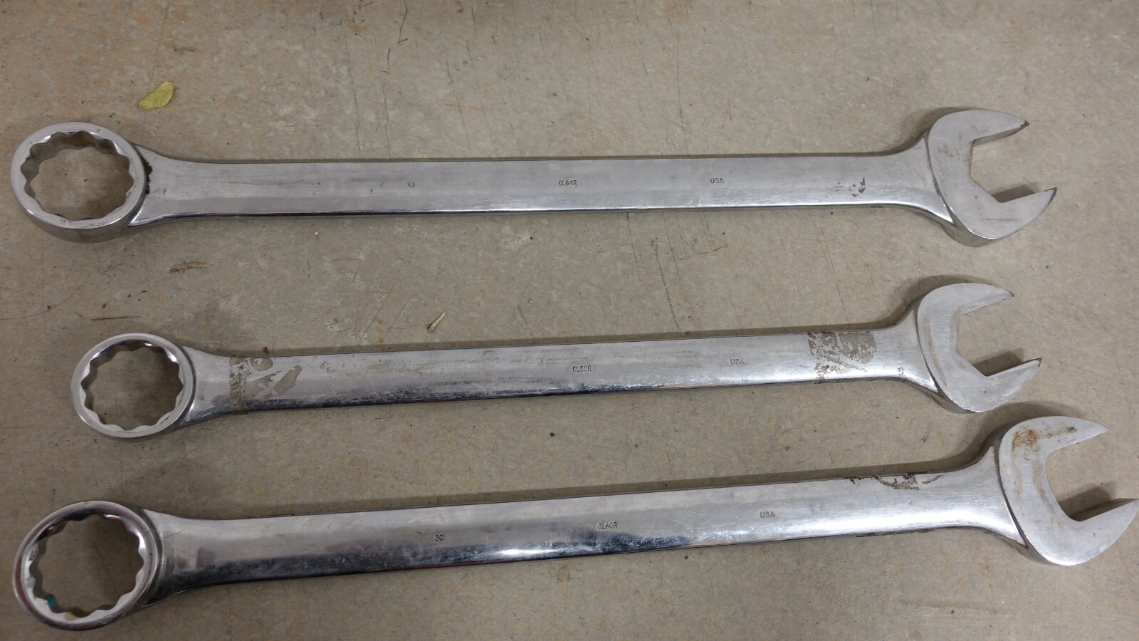 Mac Tools Jumbo 3 piece Wrench Set 1 13/16 2″ 1 7/8 CL64R CL58R CL60R