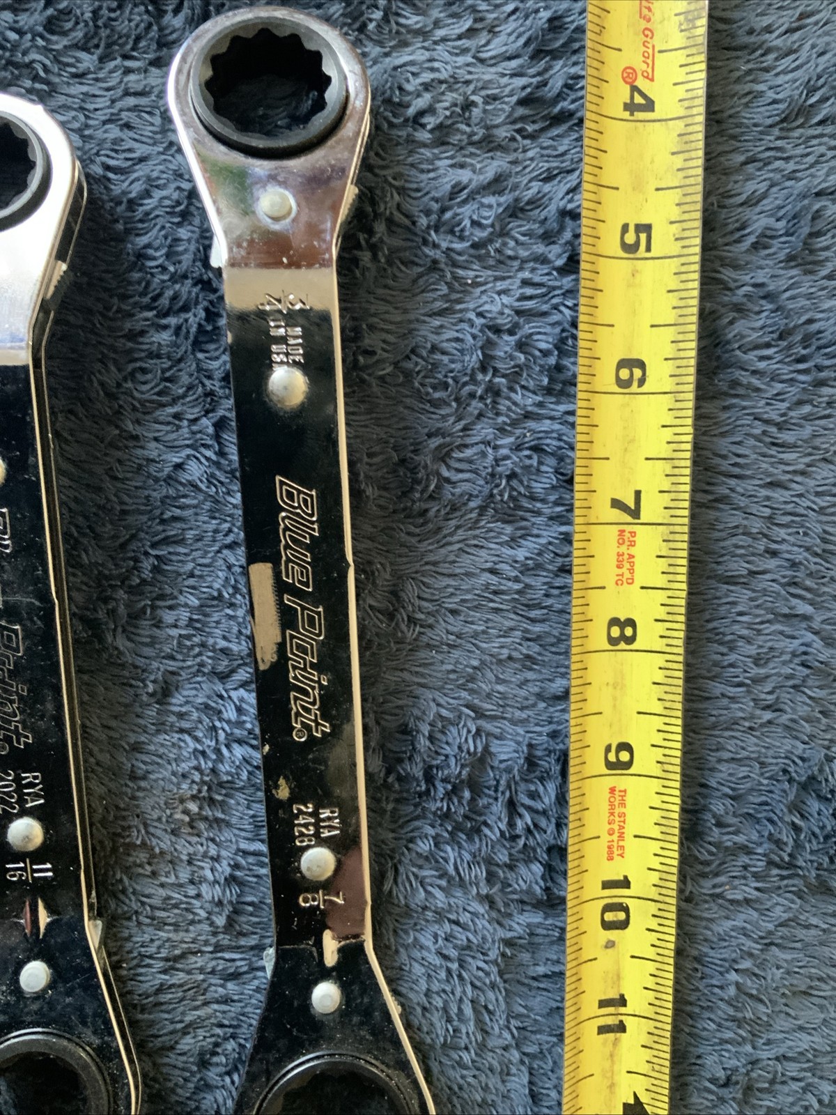 Blue Point Ratcheting Wrench Set, Sae…5pc….buffed Marks…..vv