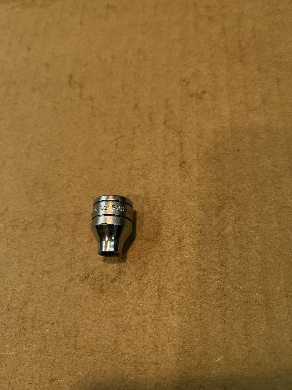 Snap On 3/8″ Drive 1/4″ 12PT SAE Shallow Chrome Socket F081