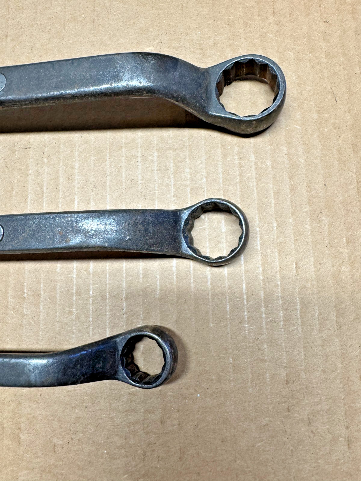 Set of 3 Craftsman Forged USA Cl Series Offset Double Box End Wrenches 5/8 to 1″