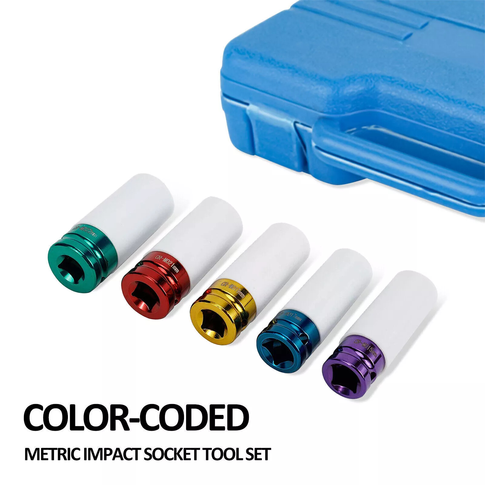 1/2″ Drive Lug Nut Impact Socket Set Thin Wall Deep Wheel Protector Tool 5-Piece