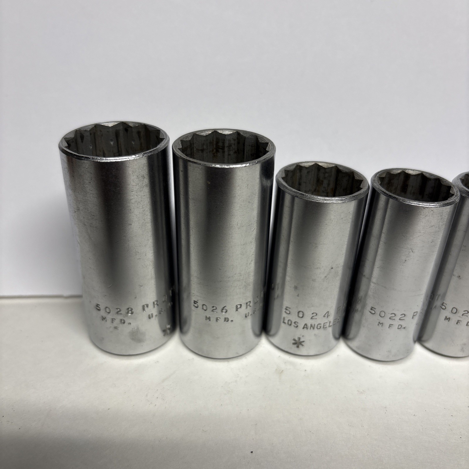 PROTO 3/8” Ratchet No. 5249 & PROTO 9 Piece 3/8” Drive Deep 12pt. Sockets U.S.A.