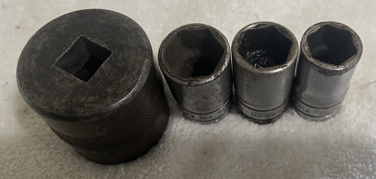 SNAP ON TOOLS – Lot Of 3 Sockets , 1/2″ Drive,6 Point, TW Series + 432 Adapter