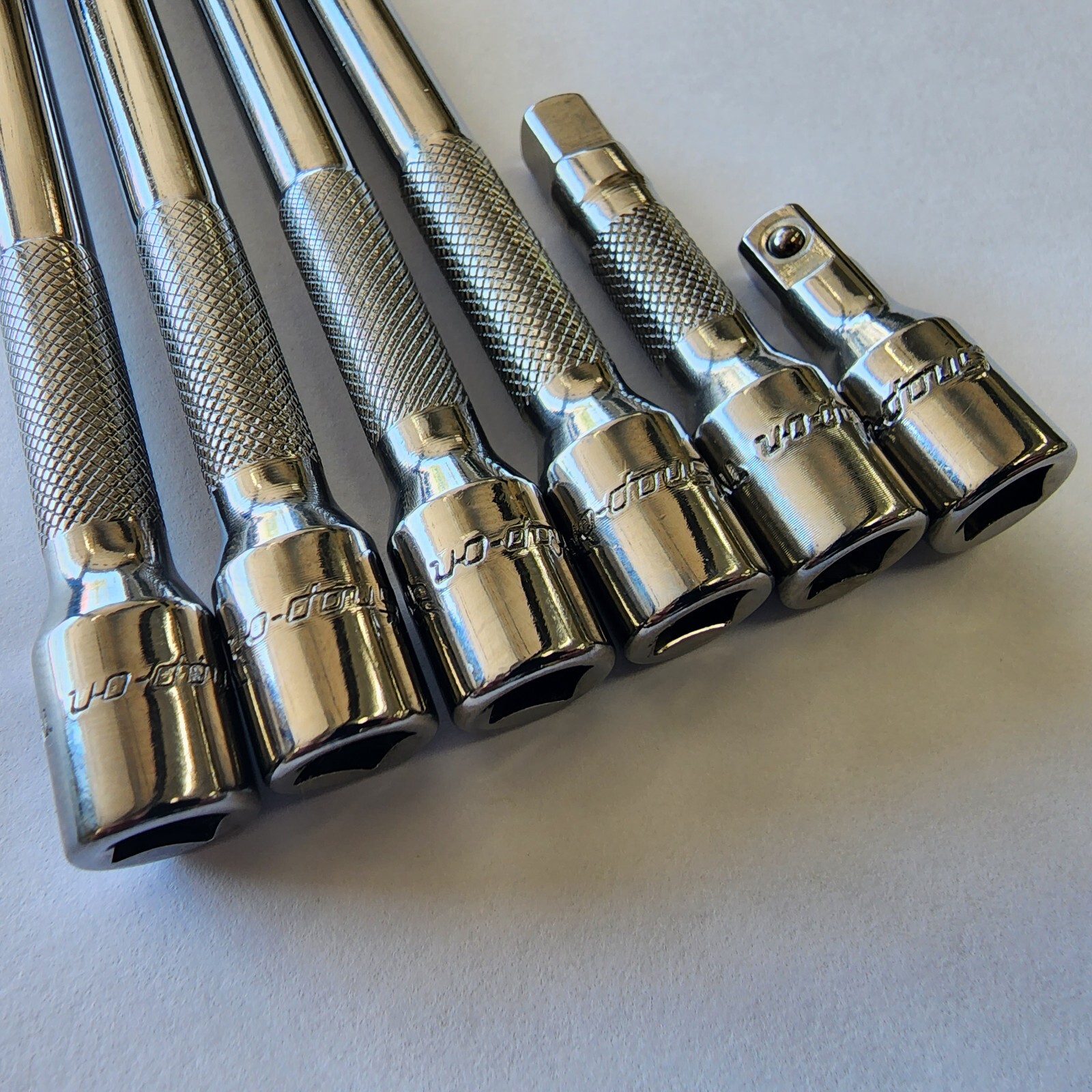 Snap-on Tools USA NEW 6pc 1/4″ Drive Knurled Chrome Socket Extension Set 106BTMX