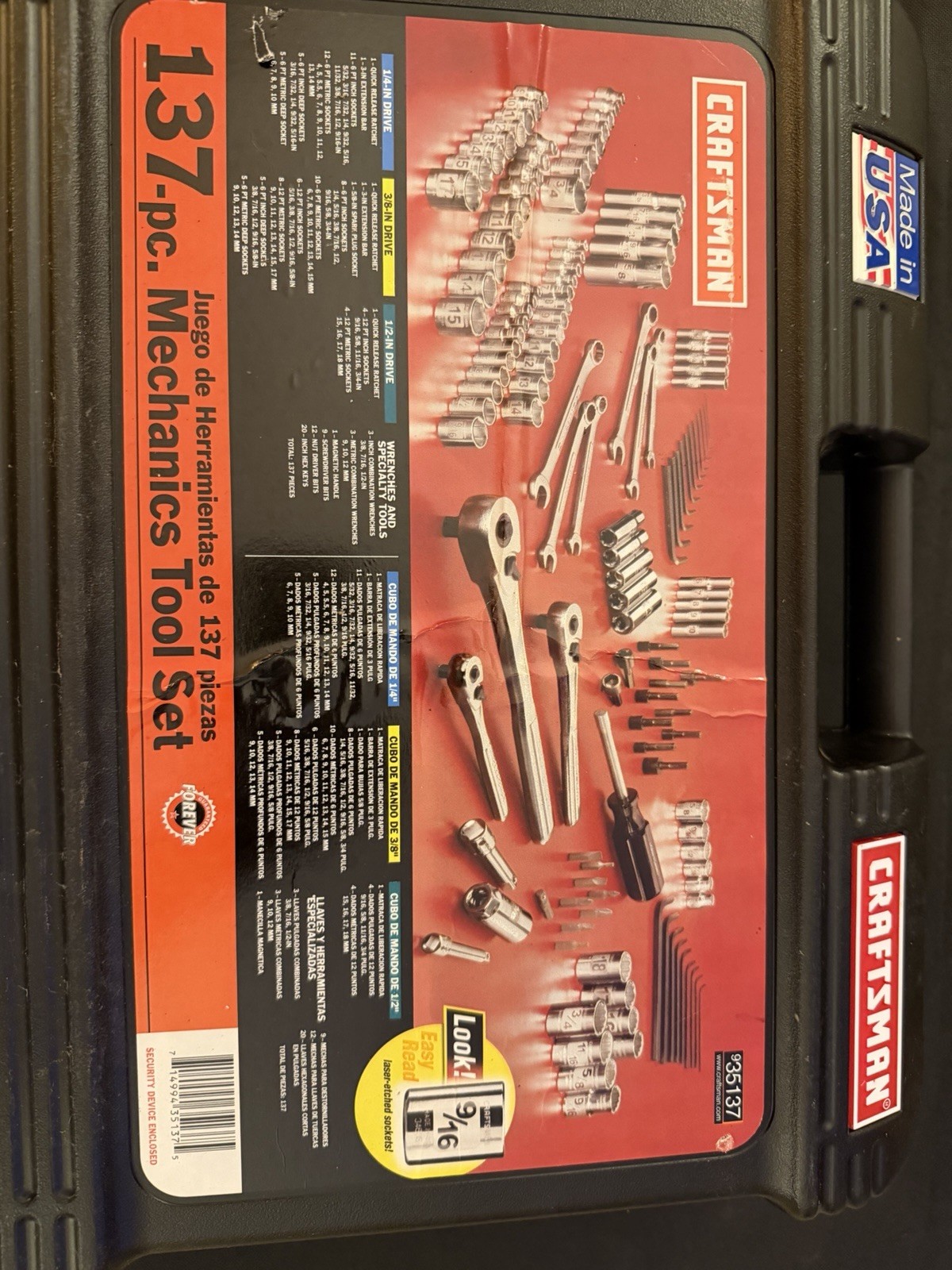 Craftsman USA 137 Piece Mechanics Tools Set 35137 ⁹35137 – NEW OLD STOCK 👍