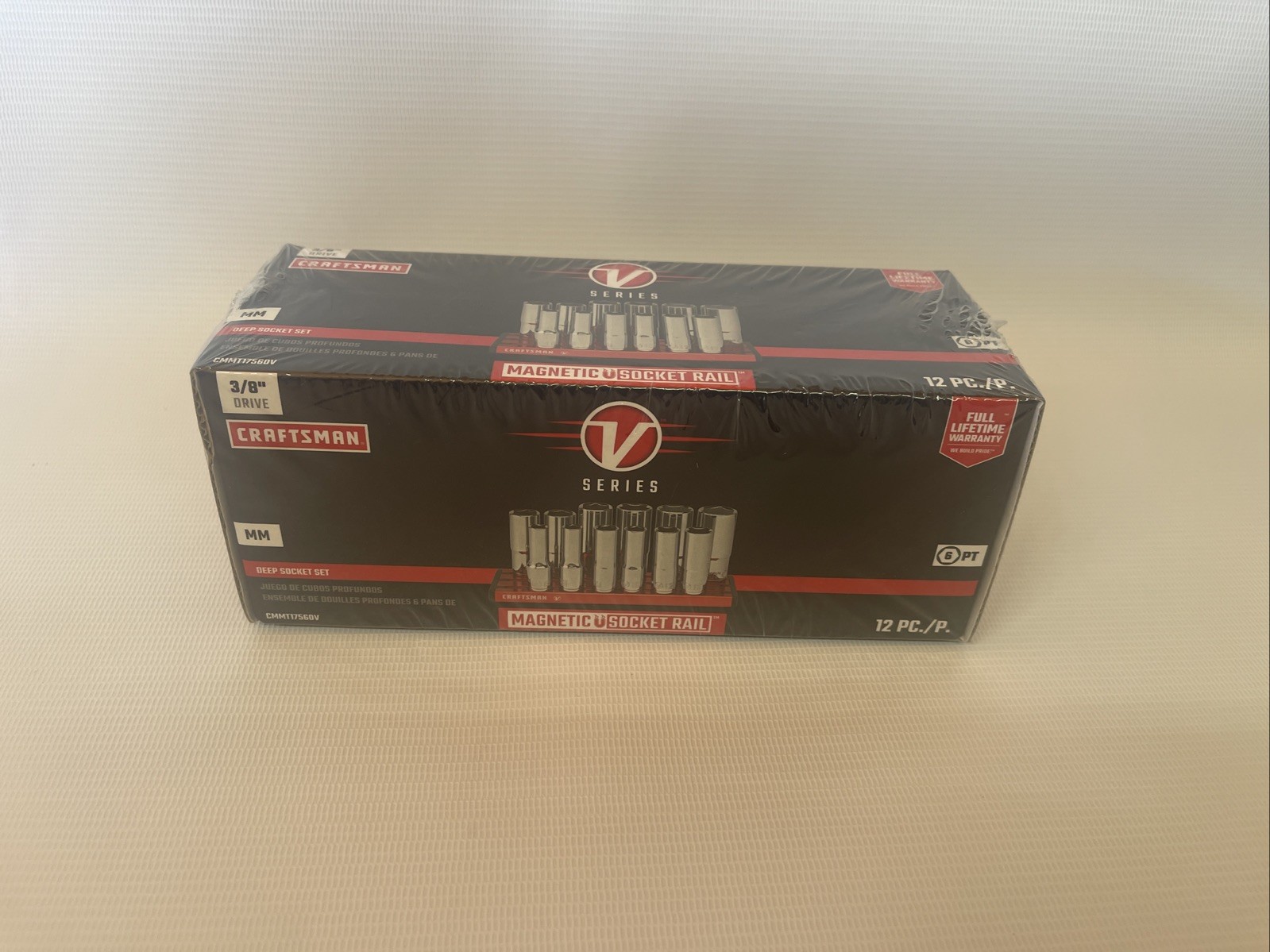 12 Pieces CRAFTSMAN V-Series METRIC MM Deep Socket 3/8″ Drive 6 Point CMMT17560V