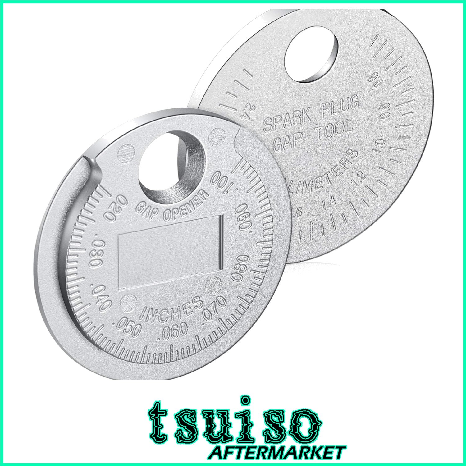 Durable Zinc Alloy Spark Plug Gap Tool with Keyring for Easy Portability