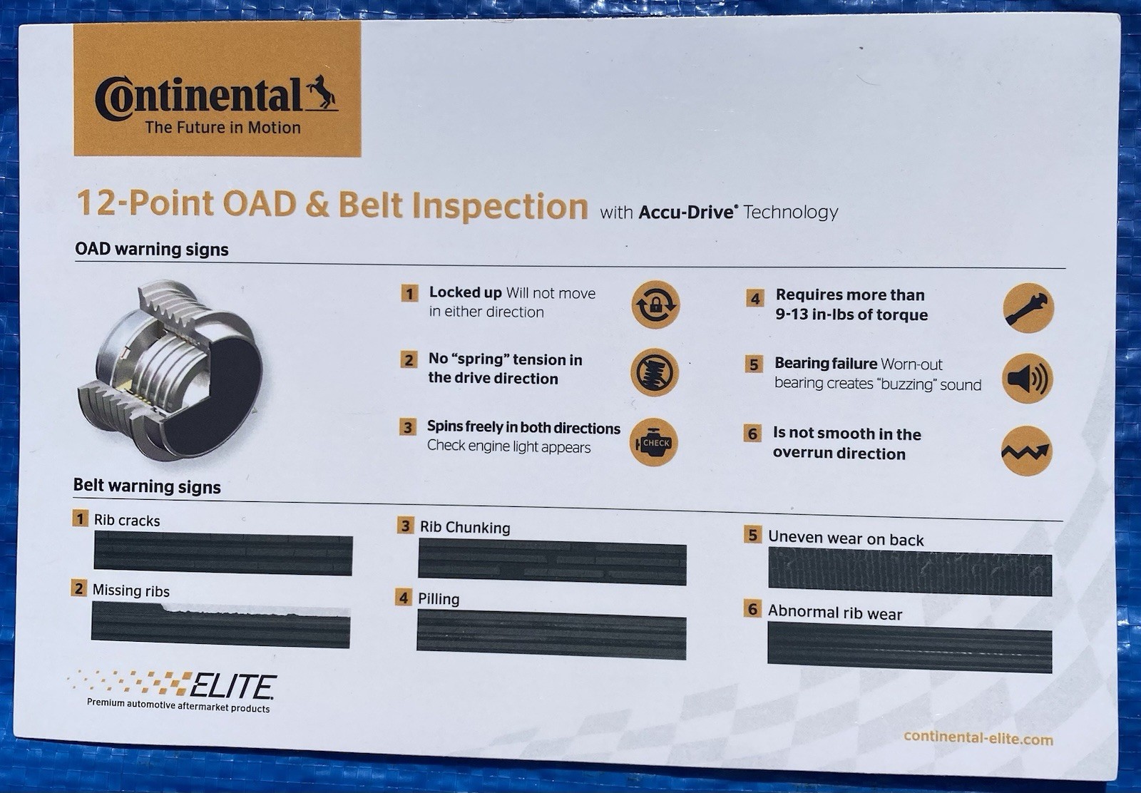 Continental 08006 Alternator Decoupler Pulley Tool Kit (OAD & OAP) Brand NEW !