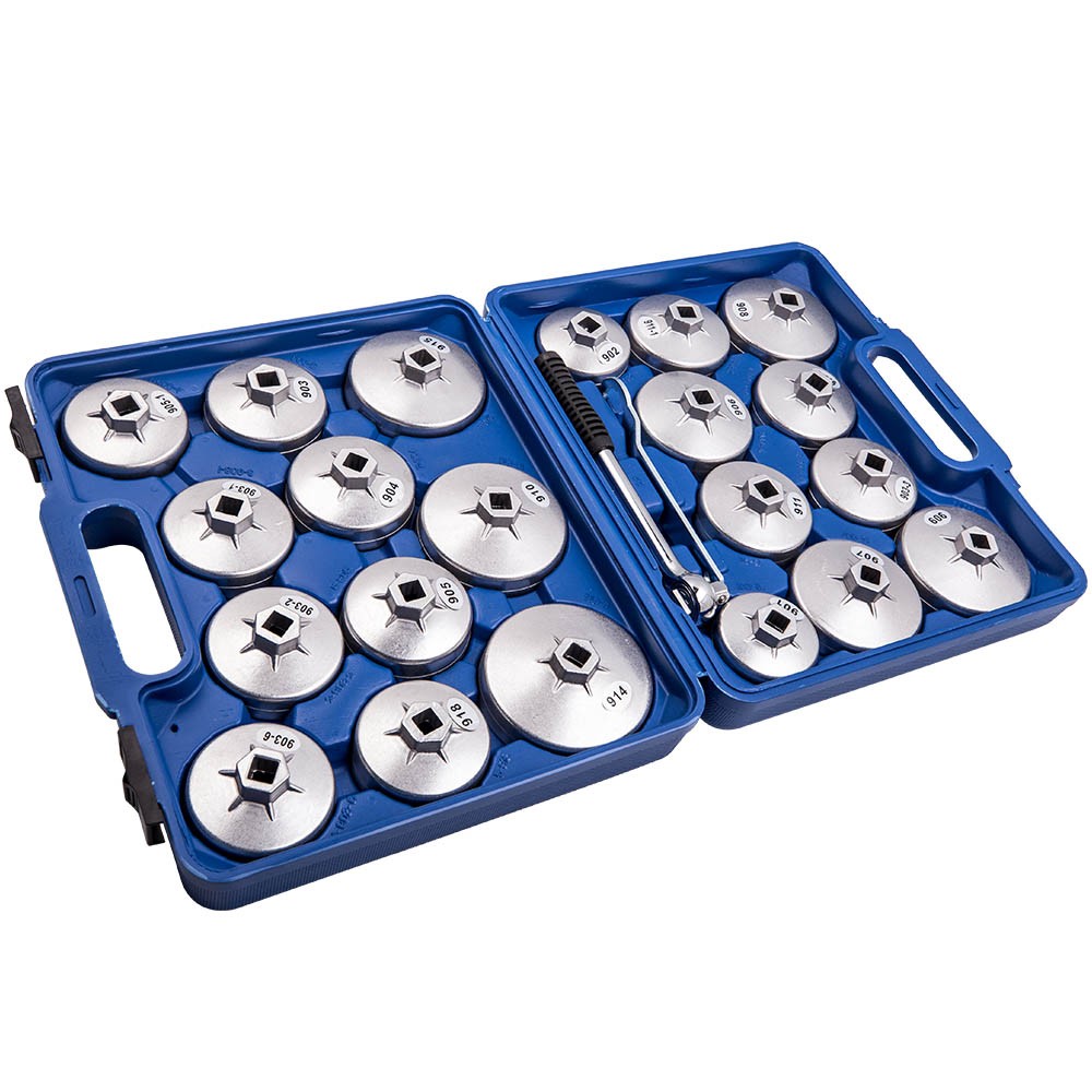 1/2″ Drive Oil Filter Socket Cup Cap w/ Adjustable Wrench Removal Tool Kit